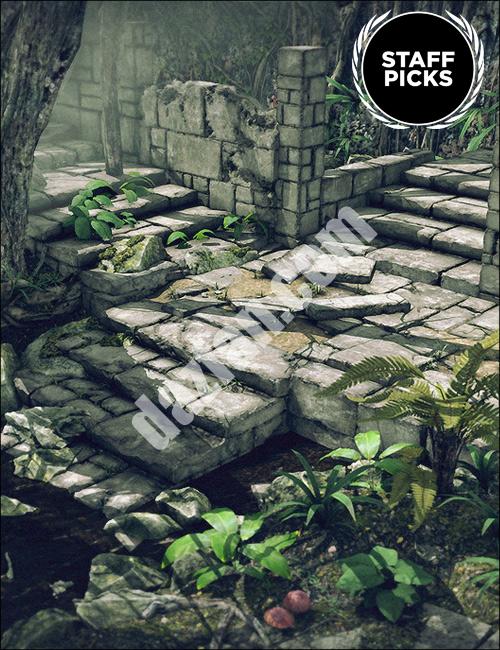 [daz场景] 模块化废墟DS-DAZ爱好者