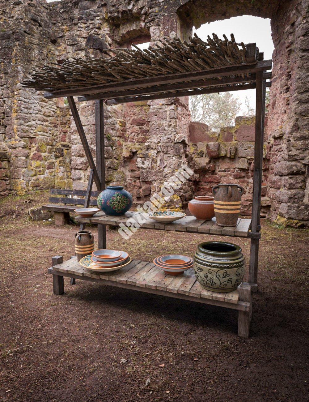 [daz场景] 中世纪市场摊位02-DAZ爱好者