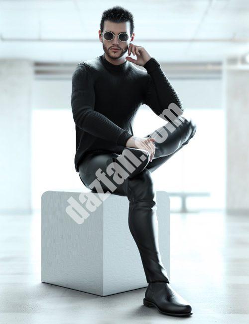 [daz合集] M时尚休闲装V1 Genesis 8和8.1男性套装-DAZ爱好者