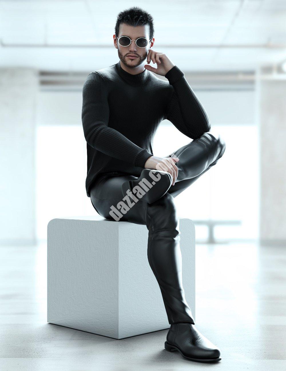 [daz合集] M时尚休闲装V1 Genesis 8和8.1男性套装-DAZ爱好者