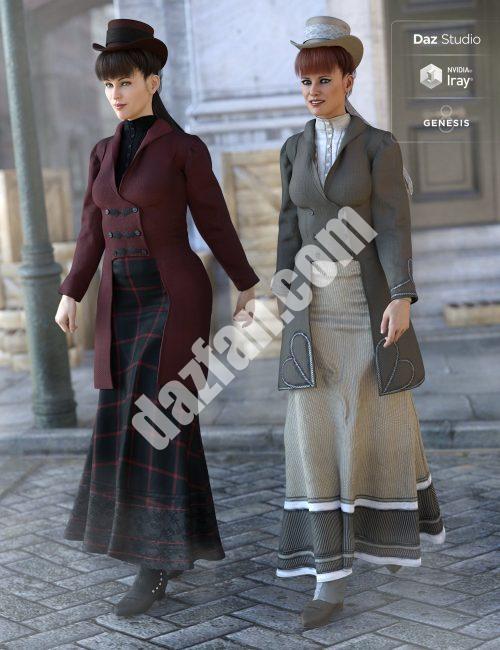 [daz服装] Genesis 8女式维多利亚中期服装纹理（s）-DAZ爱好者