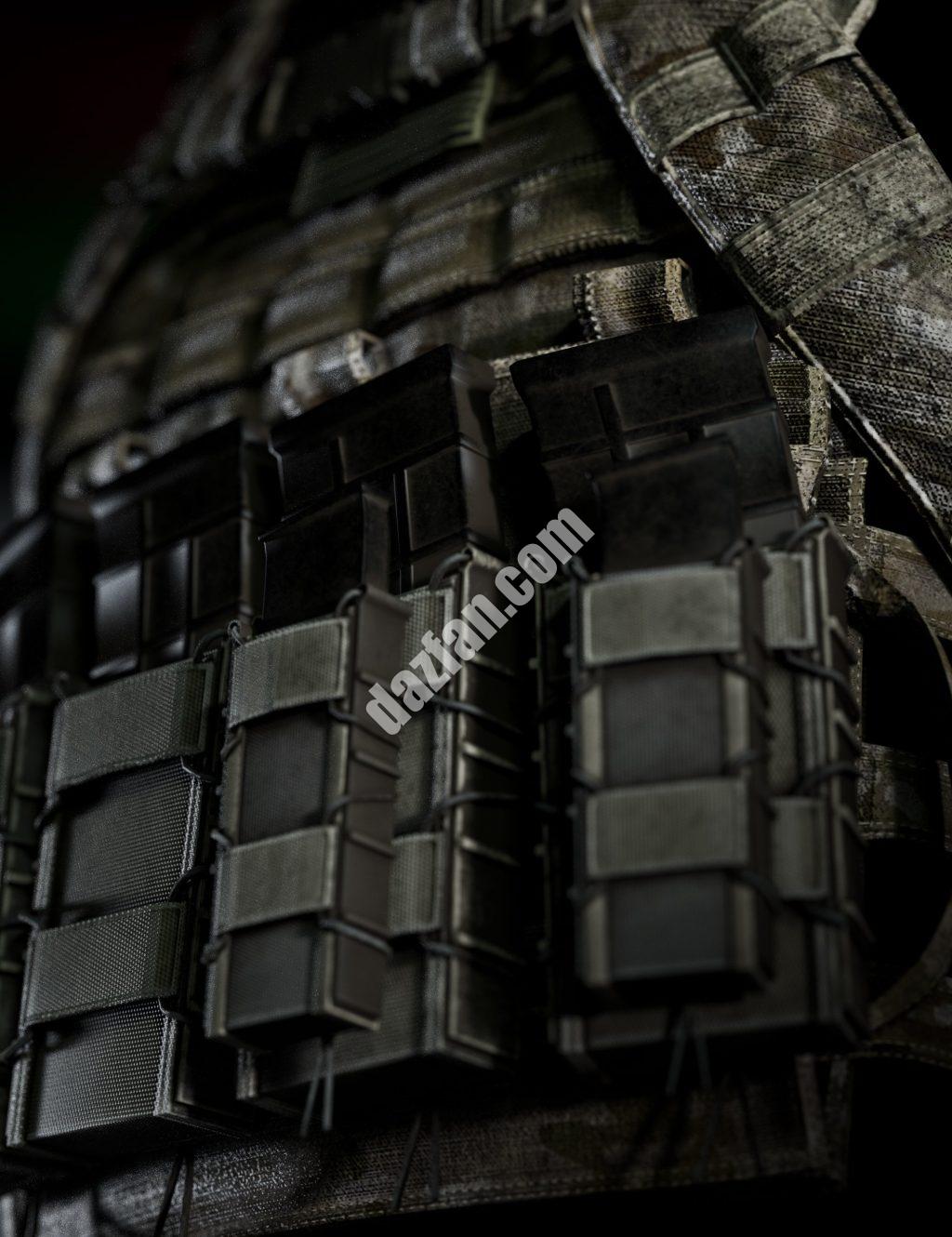 [daz服装] MI现代军事战斗配件Genesis 8和8.1雄性-DAZ爱好者