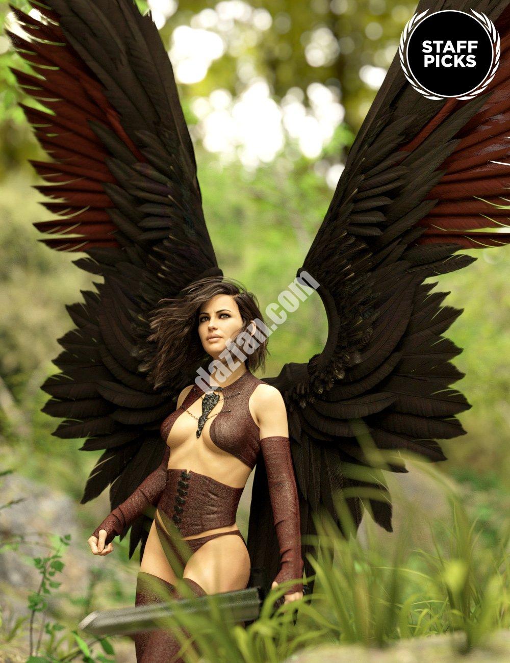 [daz服装] 创世纪9号、3号和8号雌性的晨星之翼-DAZ爱好者