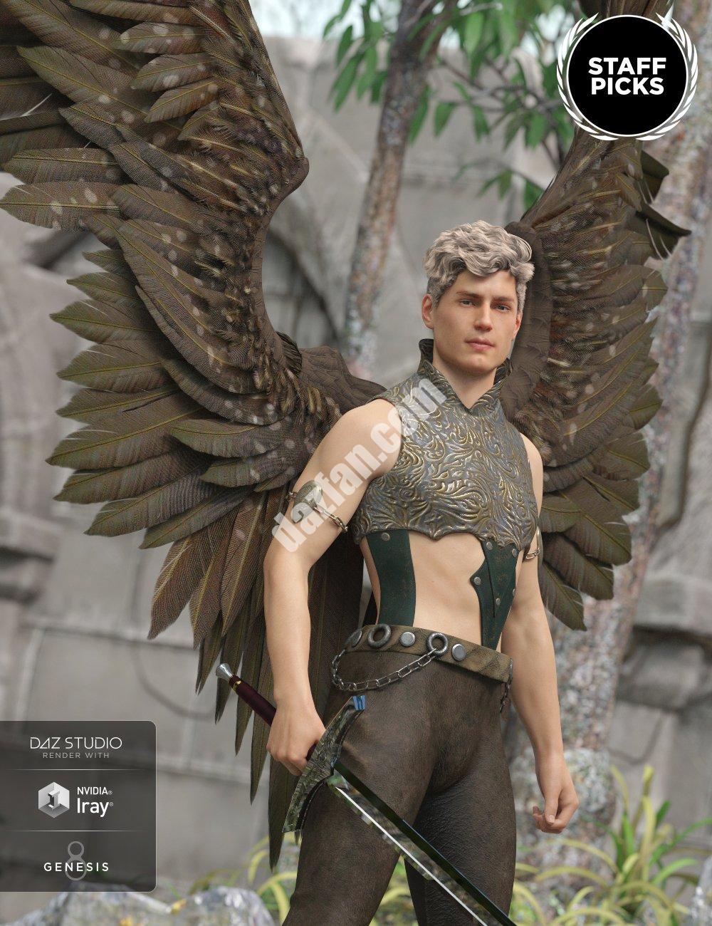 [daz服装] 创世纪9、3和8雄性的晨星之翼-DAZ爱好者