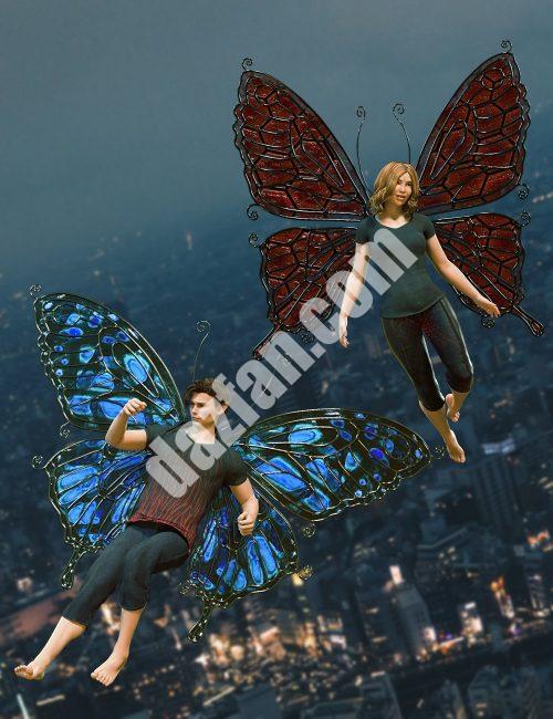 [daz服装] 变形蝴蝶翅膀创世纪8-DAZ爱好者