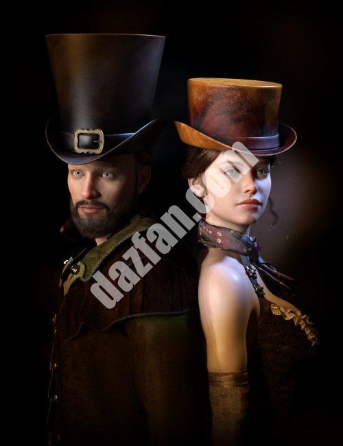 [daz服装] 创世纪8男女款ND经典帽子-DAZ爱好者