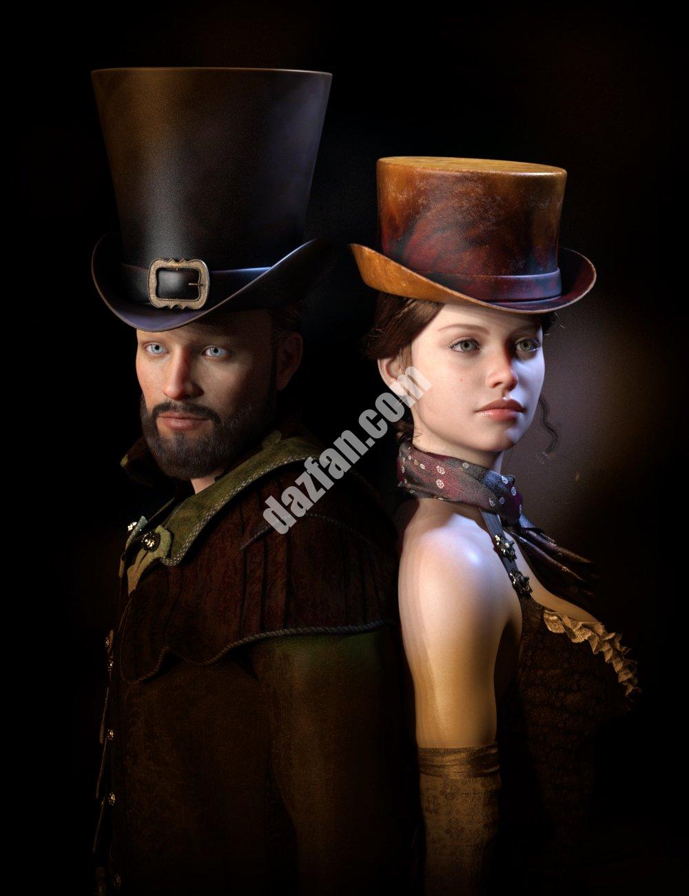 [daz服装] 创世纪8男女款ND经典帽子-DAZ爱好者