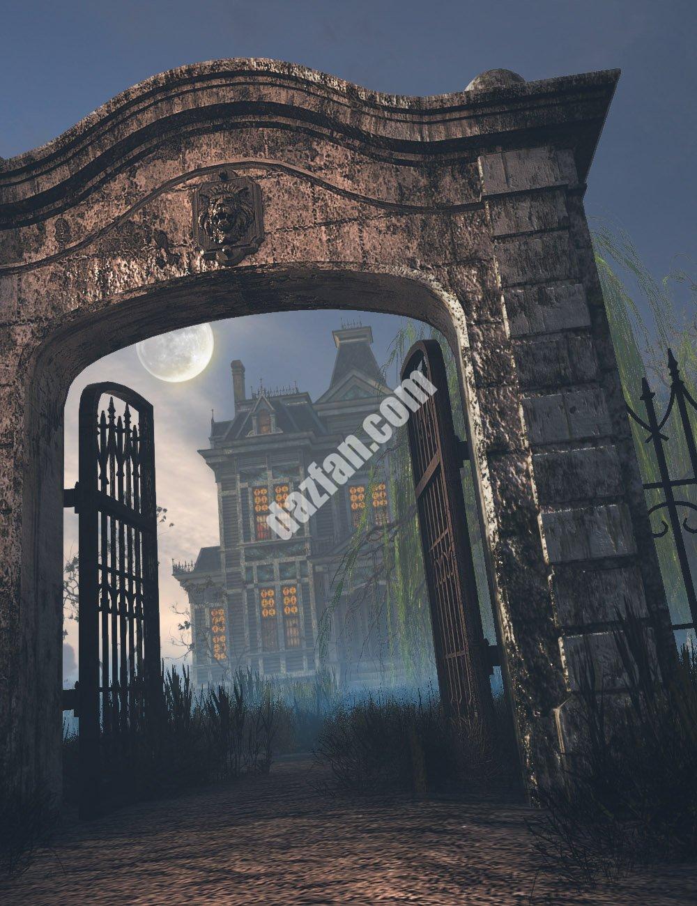 [daz合集] 古老的维多利亚式住宅组合-DAZ爱好者