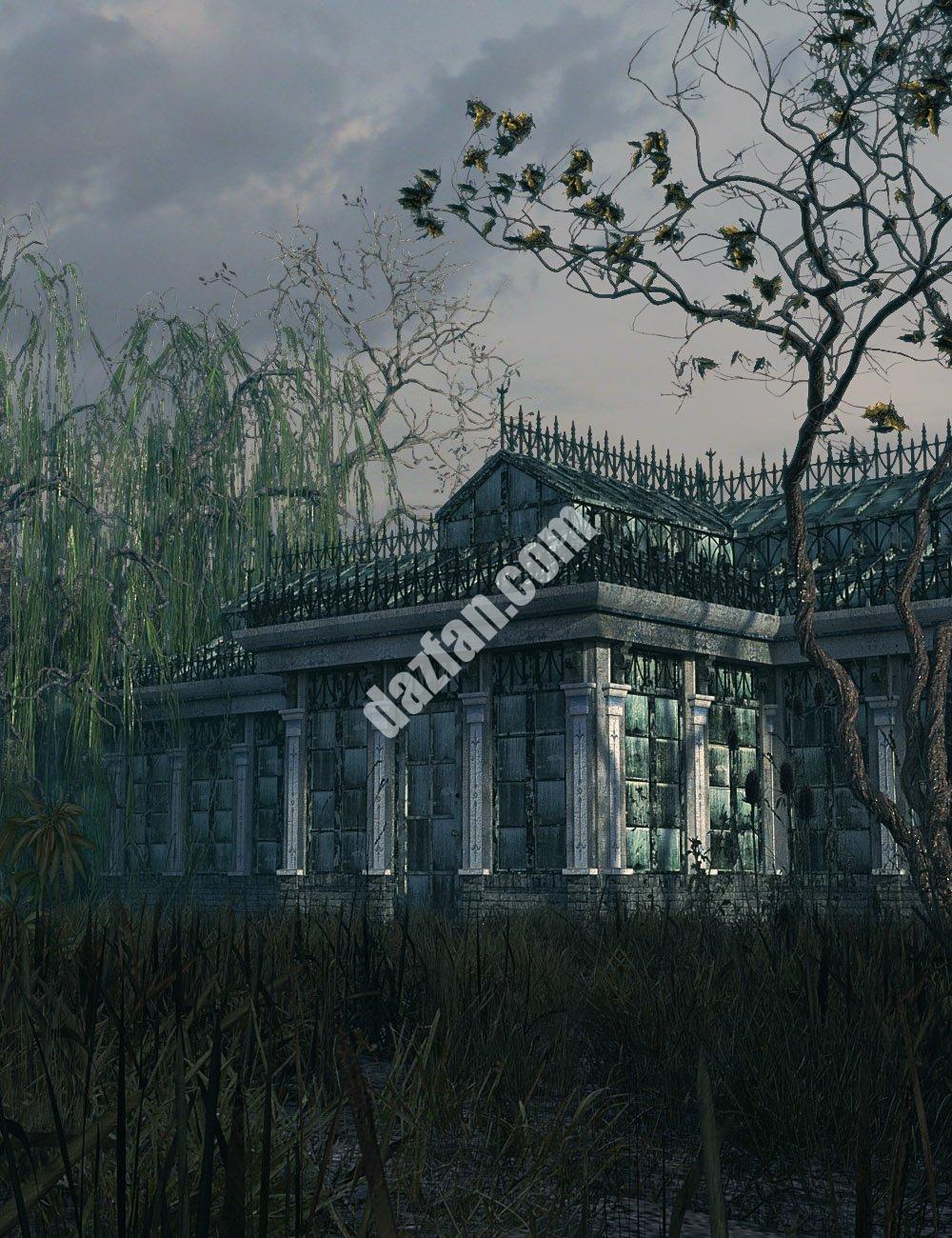 [daz场景] 古老的维多利亚式温室-DAZ爱好者