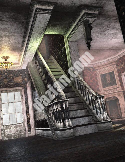 [daz场景] 古老的维多利亚式房屋内部-DAZ爱好者