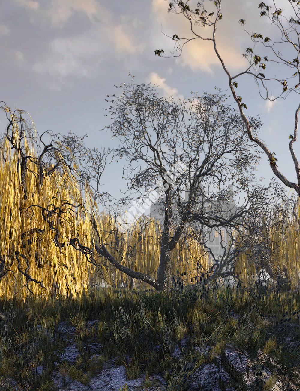 [daz场景] 古老的维多利亚式房屋树木-DAZ爱好者