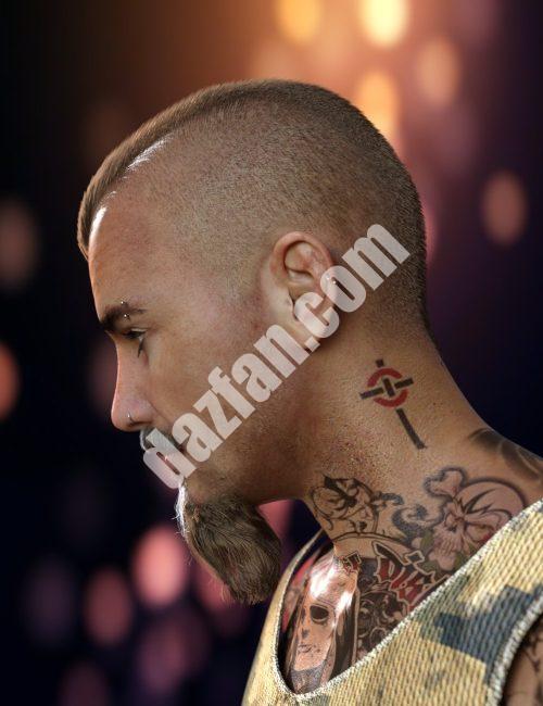 [daz发型] 创世纪8和8.1雄性的Petrov头发、胡子和芥末-DAZ爱好者