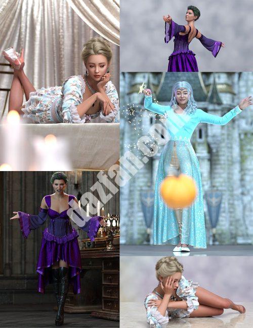 [daz合集] 公主、精灵和骑士姿势包-DAZ爱好者