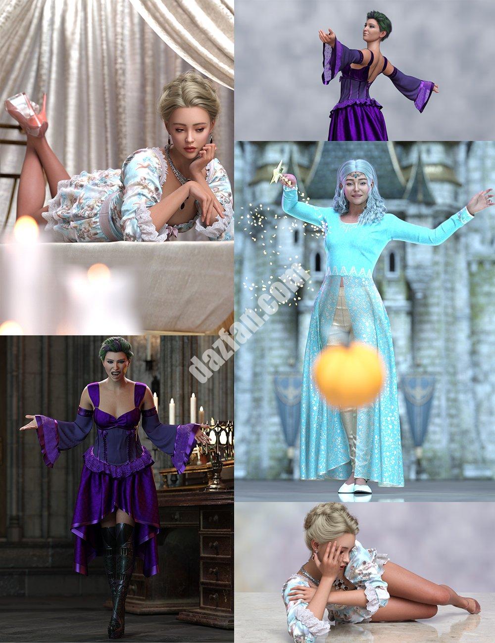 [daz合集] 公主、精灵和骑士姿势包-DAZ爱好者