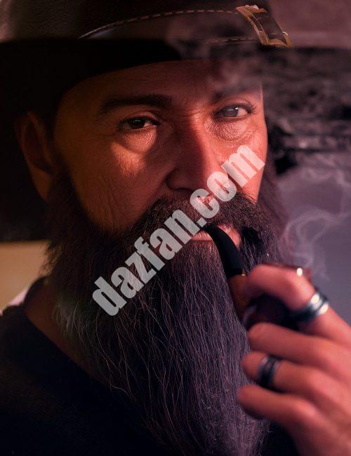 [daz发型] 巫师的胡子和眉毛为创世纪8.1雄性-DAZ爱好者