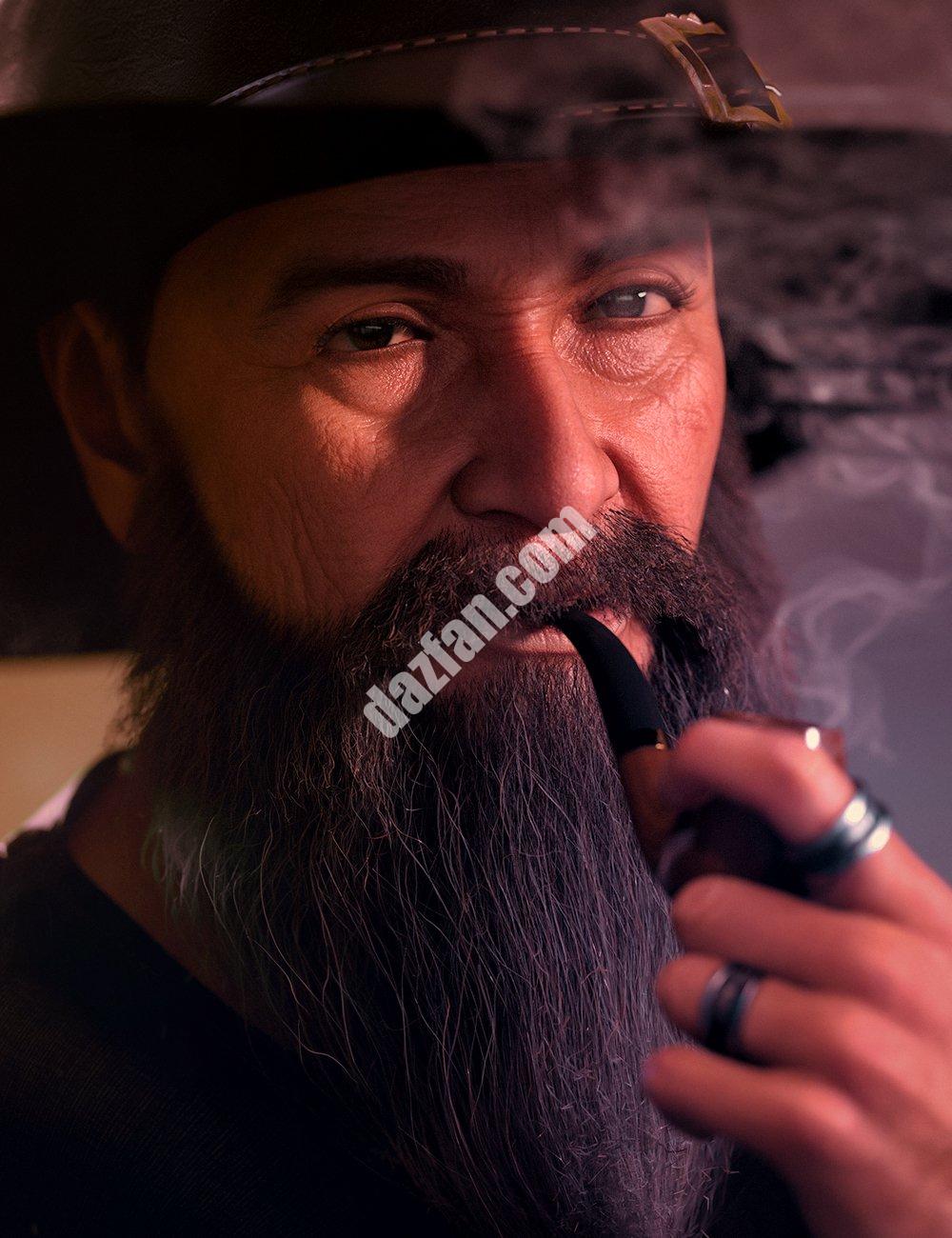 [daz发型] 巫师的胡子和眉毛为创世纪8.1雄性-DAZ爱好者