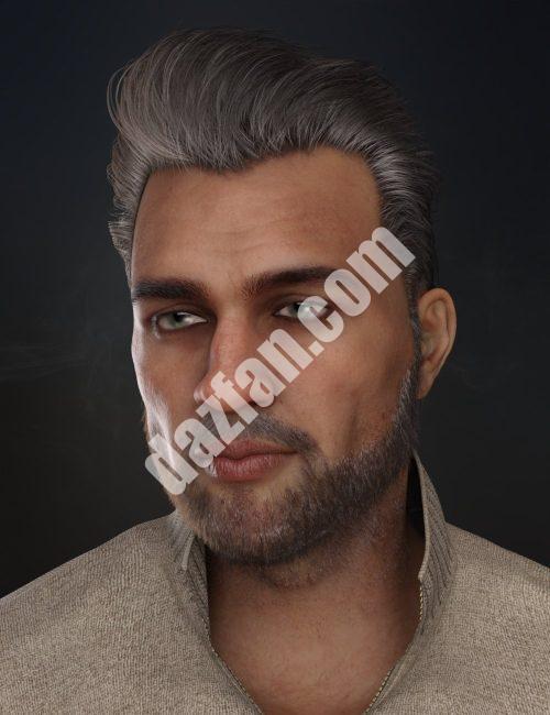 [daz发型] Redz dForce Matteo头发和胡子为创世纪8和8.1男性-DAZ爱好者