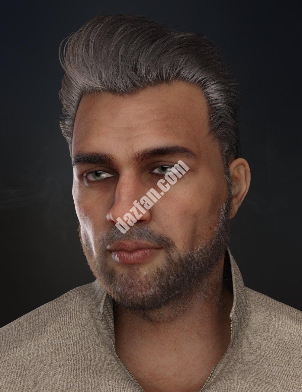 [daz发型] Redz dForce Matteo头发和胡子为创世纪8和8.1男性-DAZ爱好者