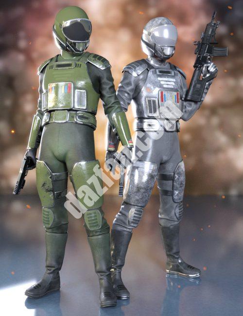 [daz服装] 科幻星际飞船飞行员纹理插件-DAZ爱好者