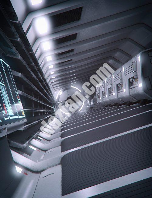 [daz场景] 科幻走廊-DAZ爱好者