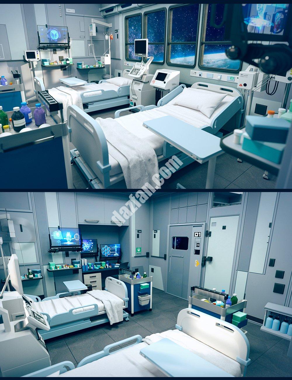 [daz场景] 科幻海洋病房-DAZ爱好者