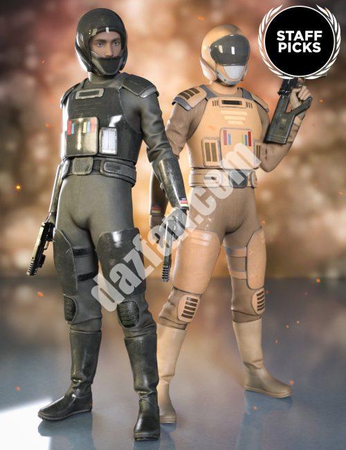 [daz服装] 科幻星舰飞行员装备为创世纪8雄性-DAZ爱好者