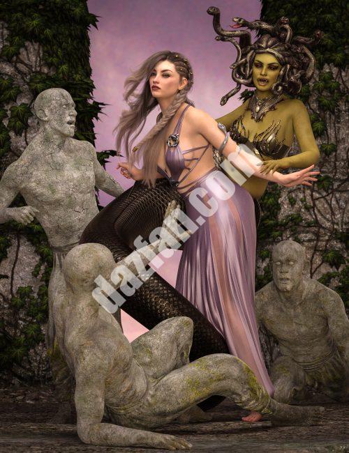 [daz合集] 创世纪 9 的美杜莎捆绑包-DAZ爱好者