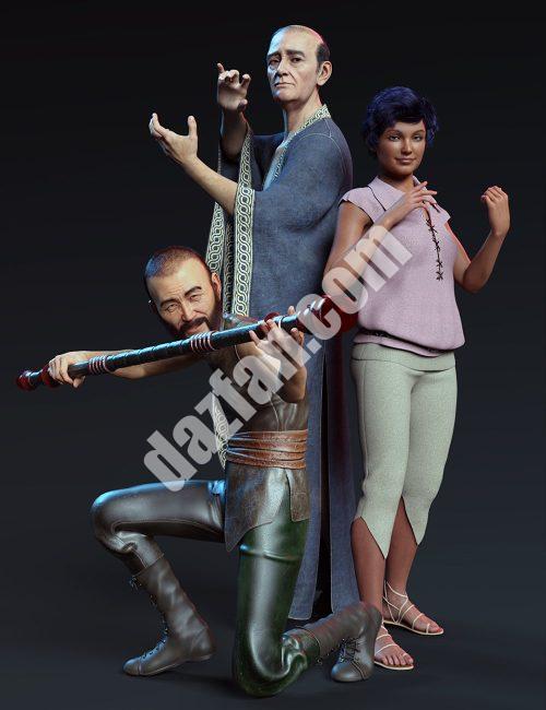 [daz合集] 创世纪8男性和创世纪8女性的魔法姿势捆绑包-DAZ爱好者