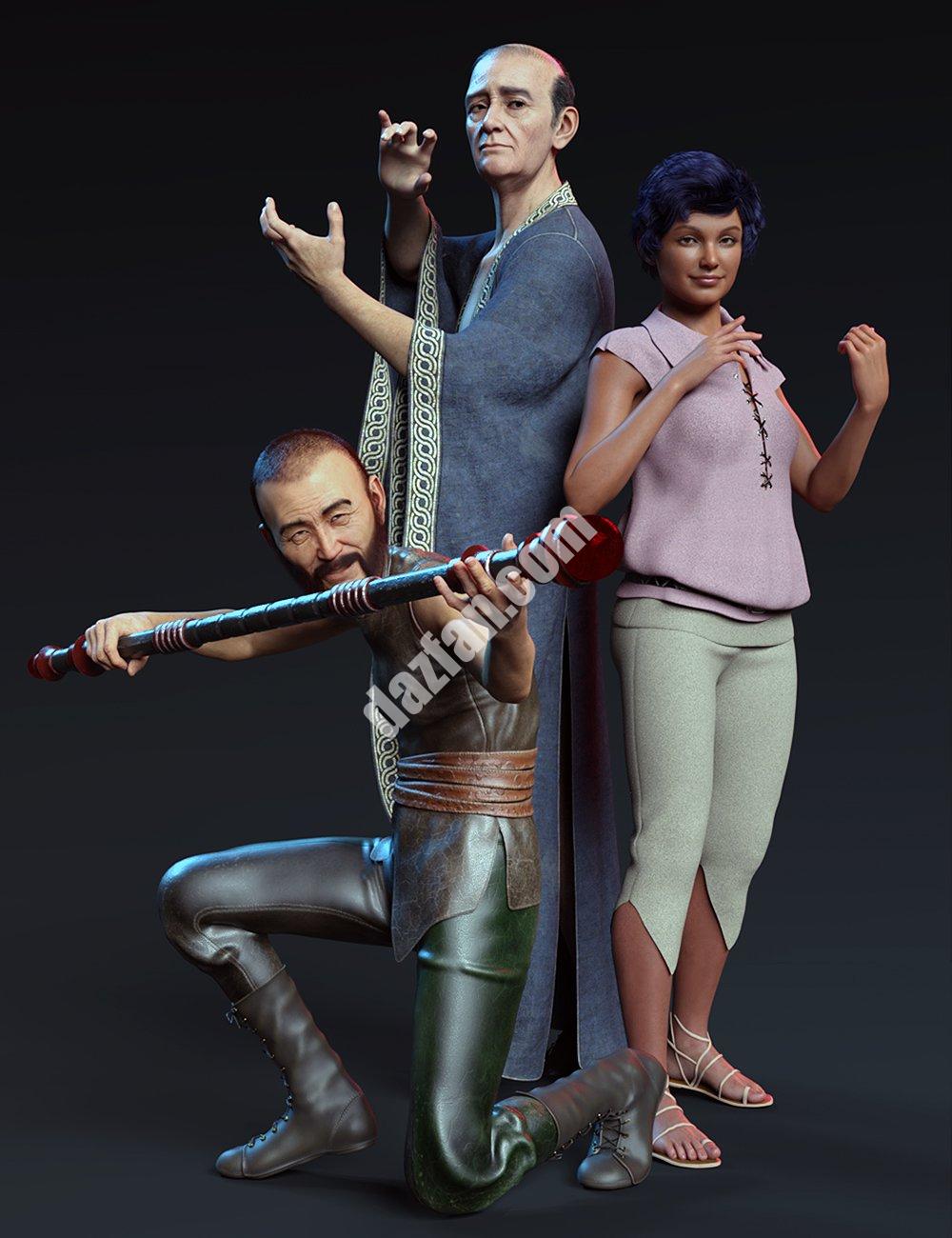 [daz合集] 创世纪8男性和创世纪8女性的魔法姿势捆绑包-DAZ爱好者