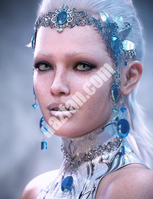 [daz服装] 创世纪9的TF冰女王Jewlery套装-DAZ爱好者