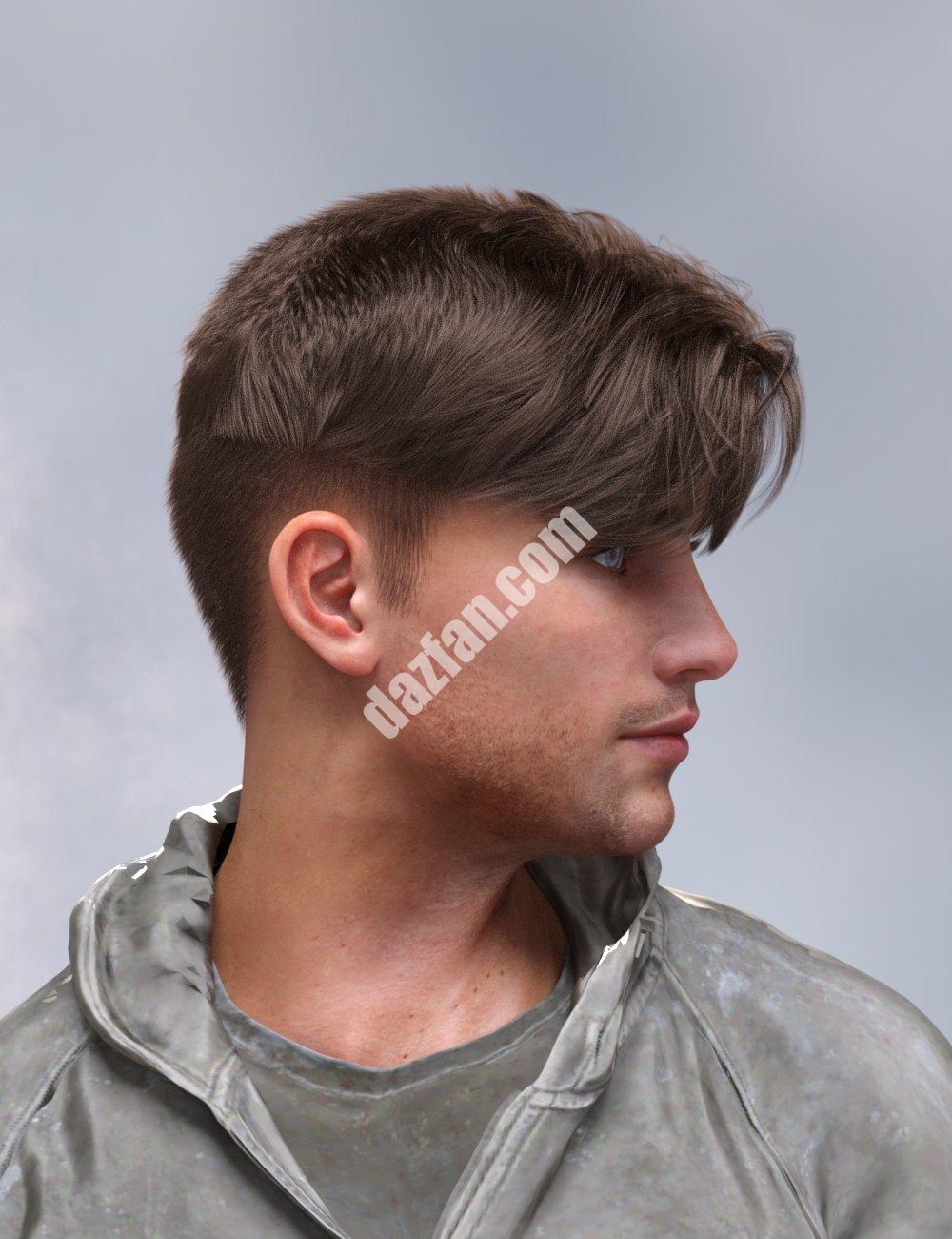 [daz发型] Vekko大学Genesis 9和Genesis 8雄性的头发-DAZ爱好者