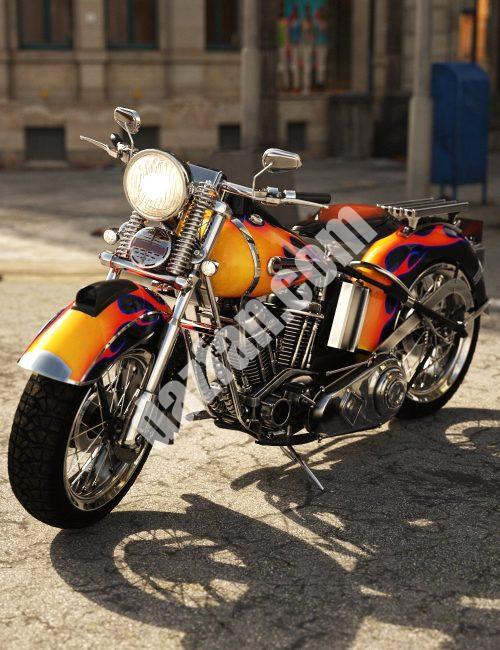 [daz载具] XI经典巡航摩托车-DAZ爱好者