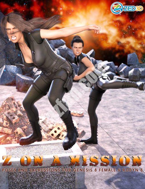 [daz姿势] Z关于Robyn 8的任务姿势和表达-DAZ爱好者