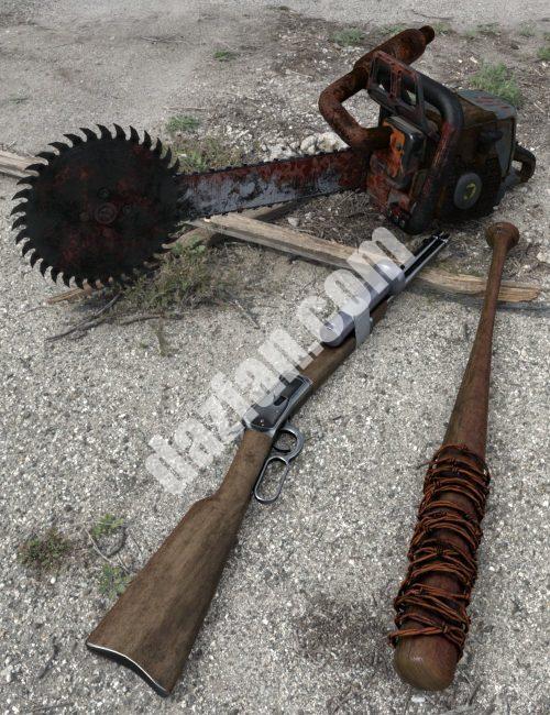 [daz道具] 僵尸生存武器-DAZ爱好者