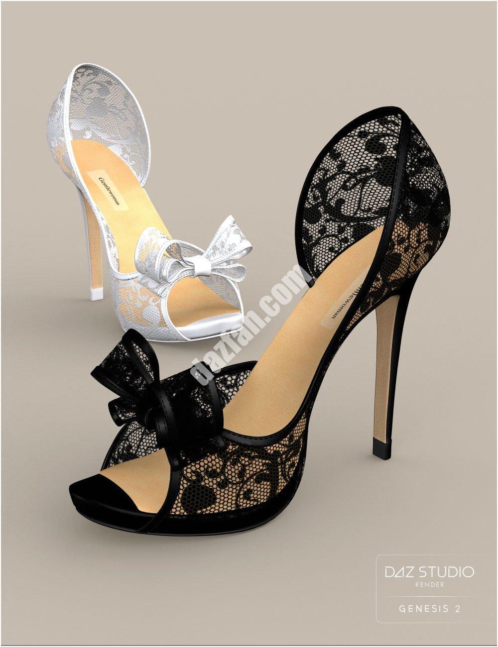 [daz合集] W裙蝴蝶结高跟束-DAZ爱好者