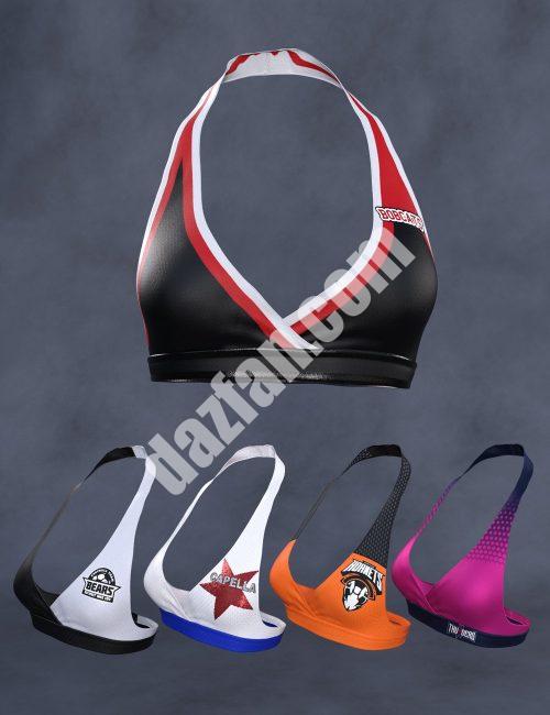 [daz服装] 《创世纪8》和《8.1》女性版啦啦队装备裁剪上衣-DAZ爱好者