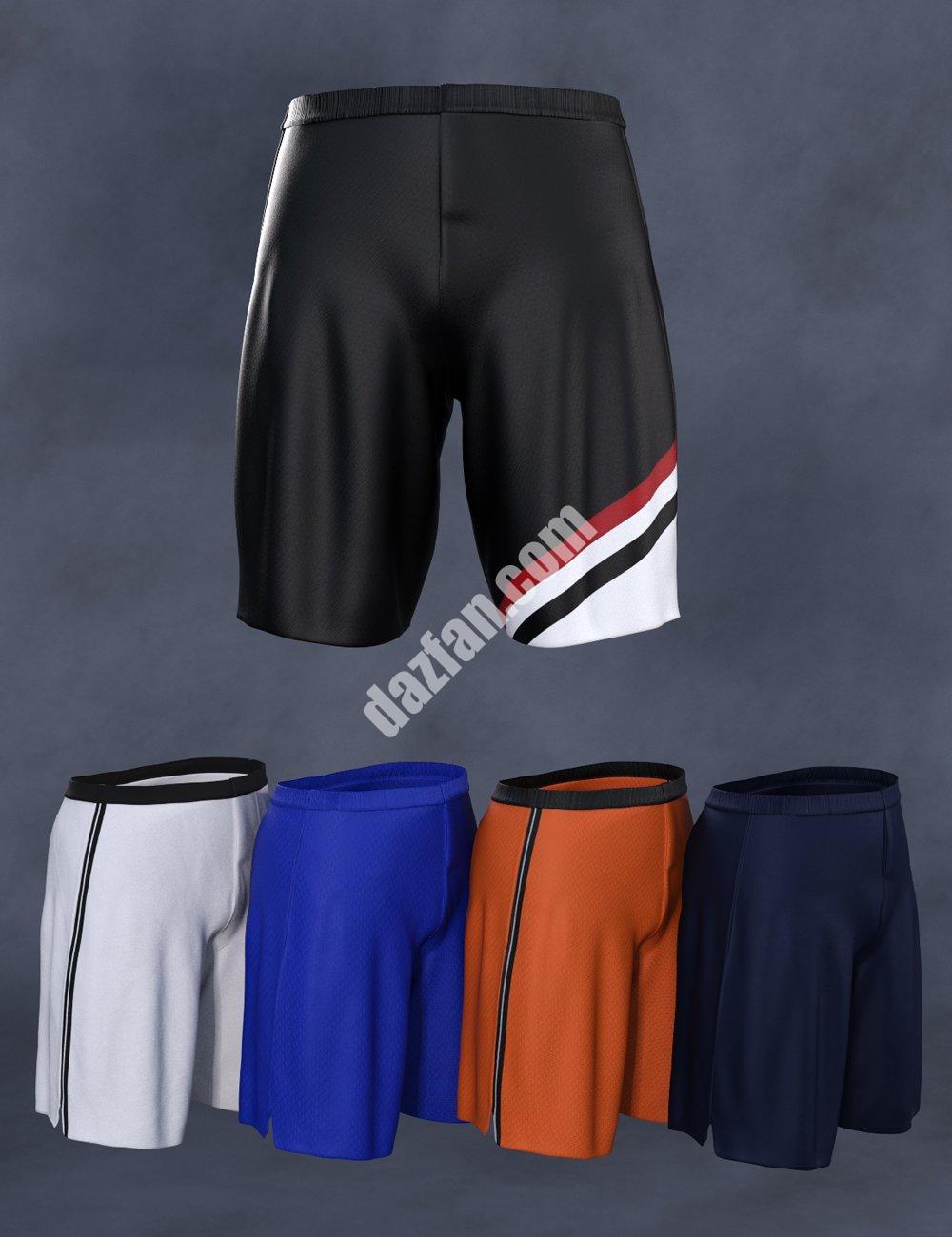 [daz服装] Cheerading Squad Outfit dForce Genesis 8和8.1雄性短裤-DAZ爱好者