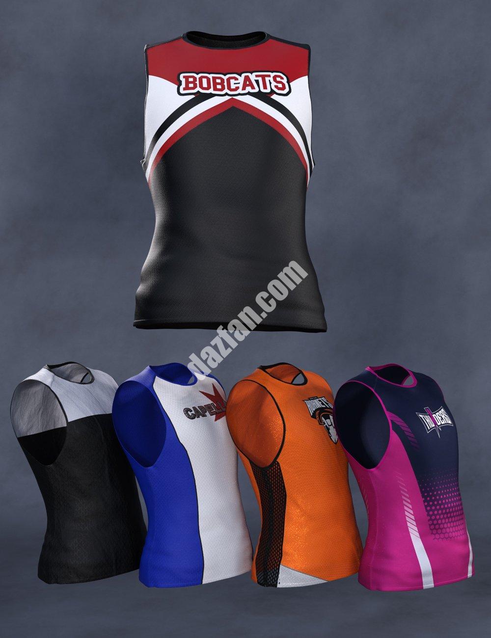 [daz服装] 啦啦队为创世纪8号和8.1号男性装备dForce背心-DAZ爱好者