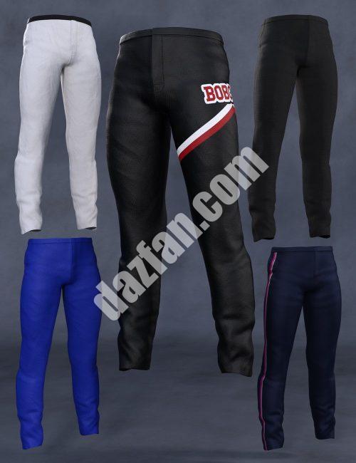 [daz服装] 创世纪8和8.1男性啦啦队装备长裤-DAZ爱好者