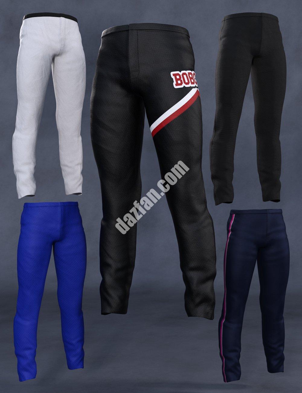 [daz服装] 创世纪8和8.1男性啦啦队装备长裤-DAZ爱好者