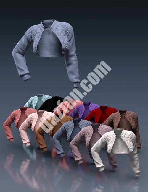 [daz服装] 适用于Genesis 8和8.1女性的My Little Leather Outfit夹克-DAZ爱好者