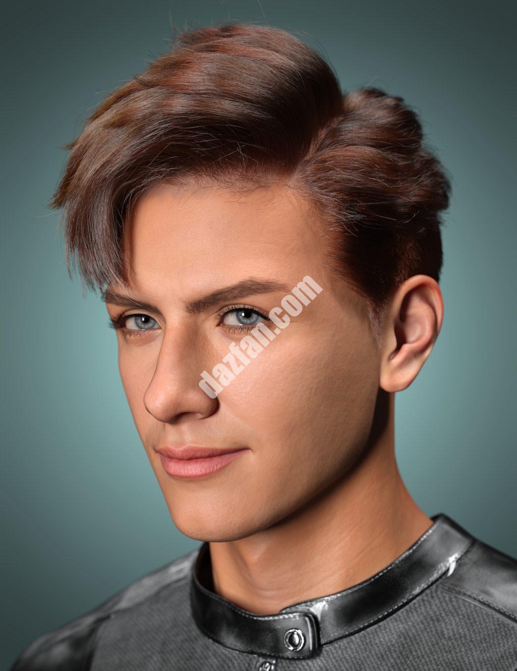 [daz发型] Genesis 9的两块侧边部分头发-DAZ爱好者