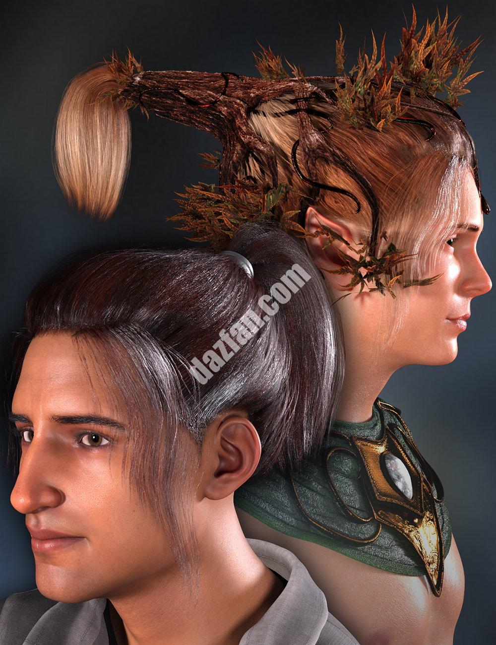 [daz发型] Genesis 8雄性和Genesis 8.1雄性的树毛-DAZ爱好者