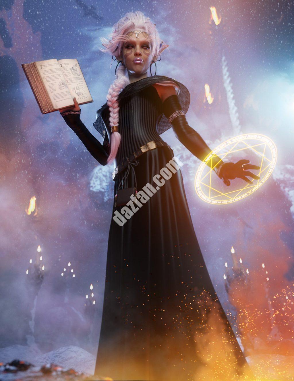 [daz合集] 白色女祭司魔法包-DAZ爱好者