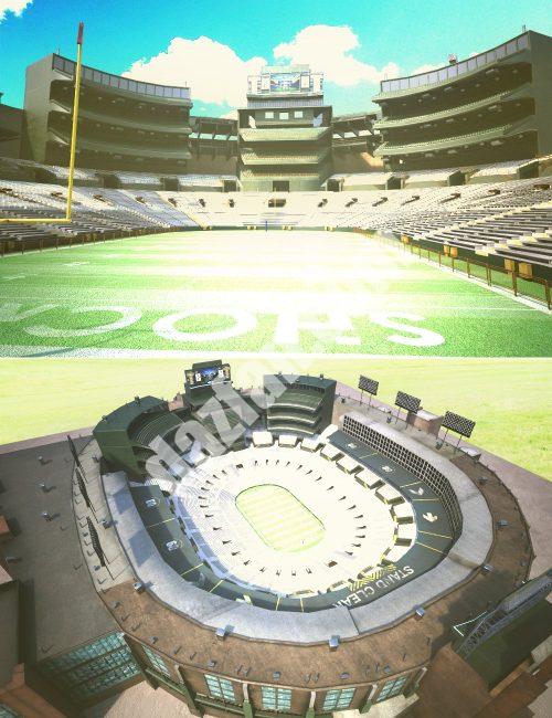 [daz场景] 美式足球场-DAZ爱好者