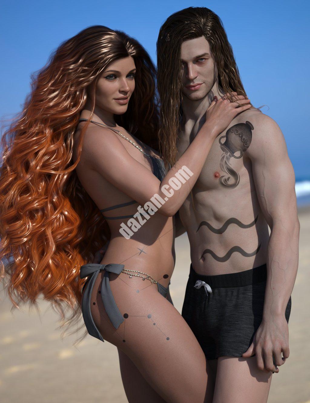 [daz角色] 宝瓶座创世纪纹身8.1-DAZ爱好者