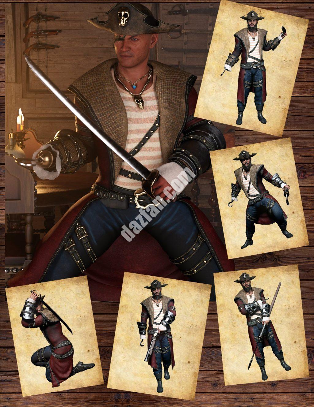 [daz姿势] Blaze公海姿势和道具-DAZ爱好者