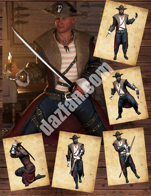 [daz姿势] Blaze公海姿势和道具-DAZ爱好者