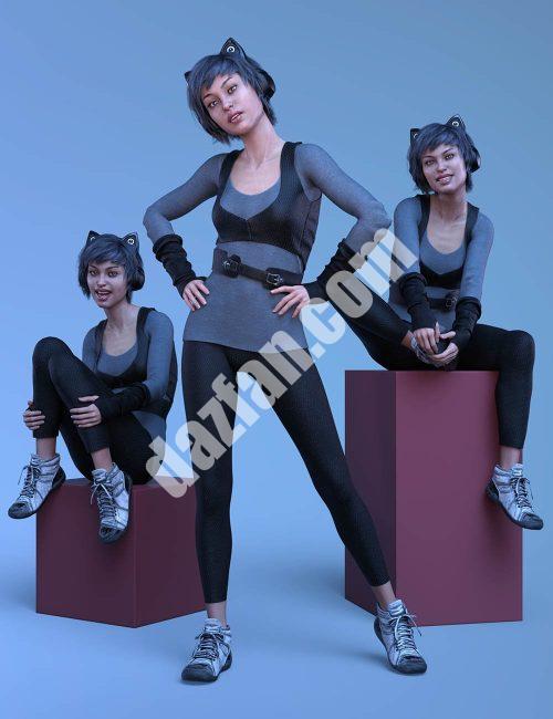 [daz姿势] CDI姿势为青少年乌鸦8和创世纪8女性-DAZ爱好者