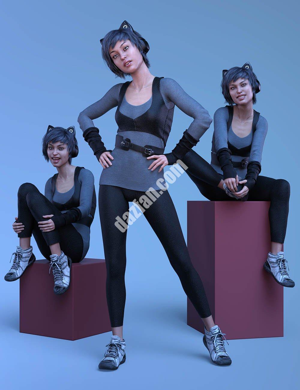 [daz姿势] CDI姿势为青少年乌鸦8和创世纪8女性-DAZ爱好者